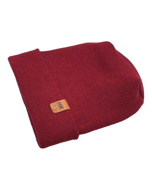 NEW HAAKWEAR H-Stitch Cuffed Beanie - Designed and Made in USA (Patented Design) - Burnt Maroon - HAAKWEAR USA Beanie Patented H Stitch Cuffed Beanie, Burnt Maroon Haakwear