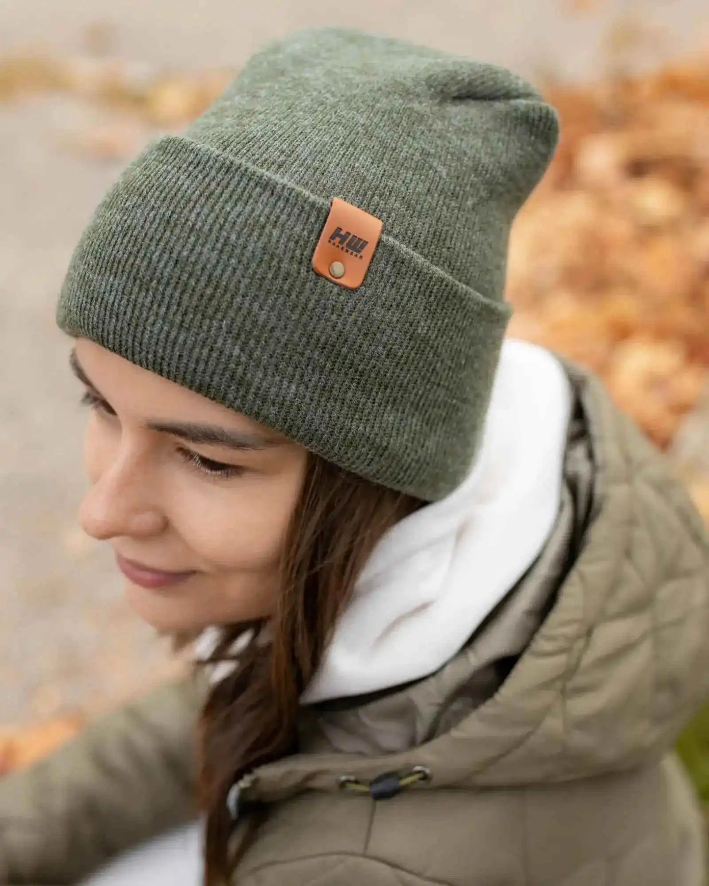 NEW HAAKWEAR H-Stitch Cuffed Beanie - Designed and Made in USA (Patented) - HAAKWEAR USA Beanie Patented H Stitch Cuffed Beanie, Forest Green Haakwear