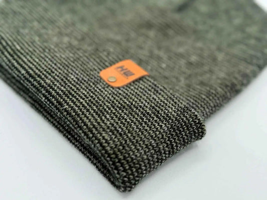 HAAKWEAR Classic Fusion Cuffed Beanie - Black / Green, Made in USA - HAAKWEAR USA Beanie Classic Fusion Cuffed Beanie, Black and Green Haakwear
