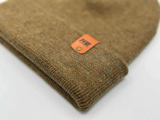 HAAKWEAR Classic Fusion Cuffed Beanie - Brown / Green, Made in USA - HAAKWEAR USA Beanie Classic Fusion Cuffed Beanie, Brown and Green Haakwear