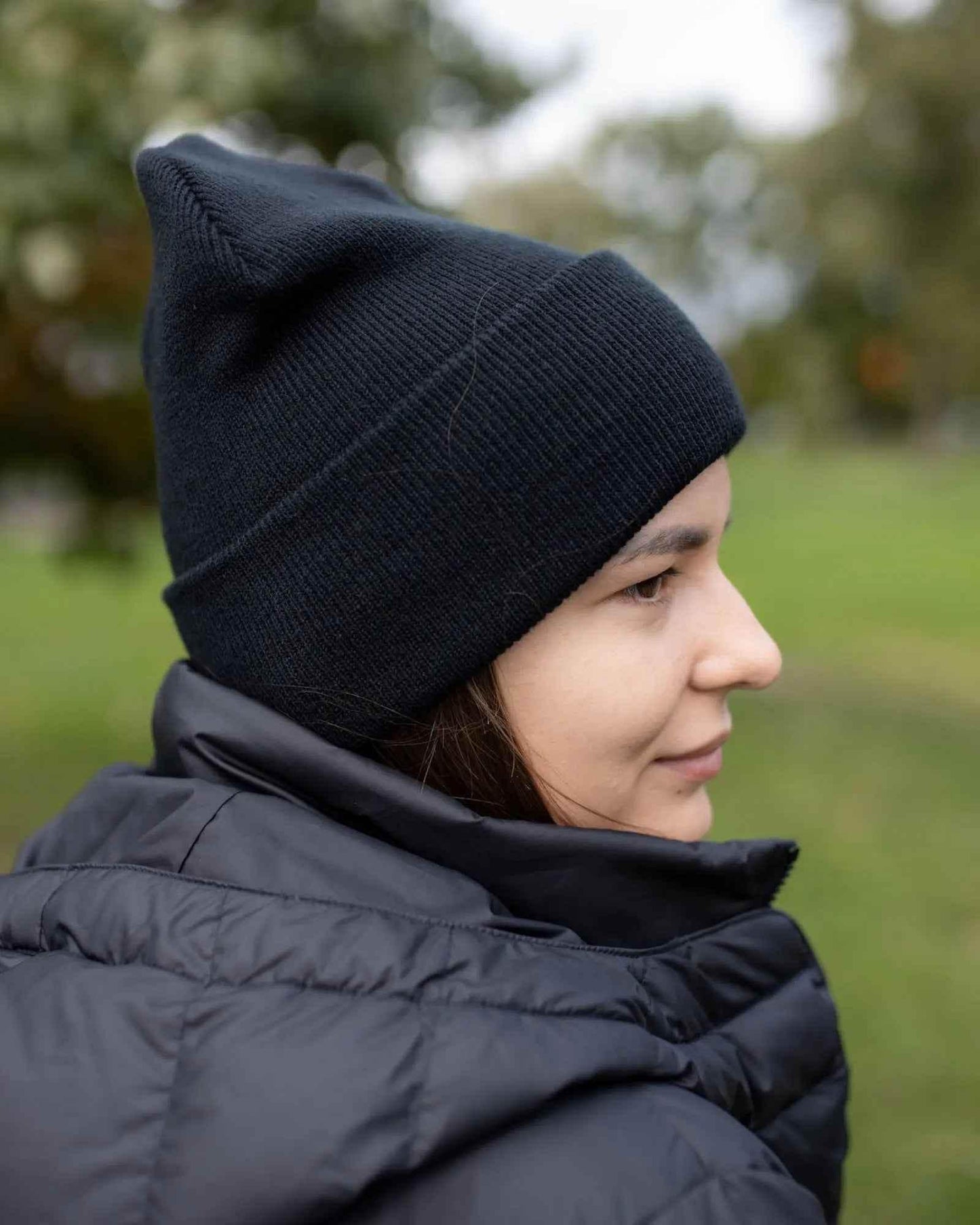 CS101 HAAKWEAR Traditional Silent Cuffed Beanie, Midnight Black - HAAKWEAR USA