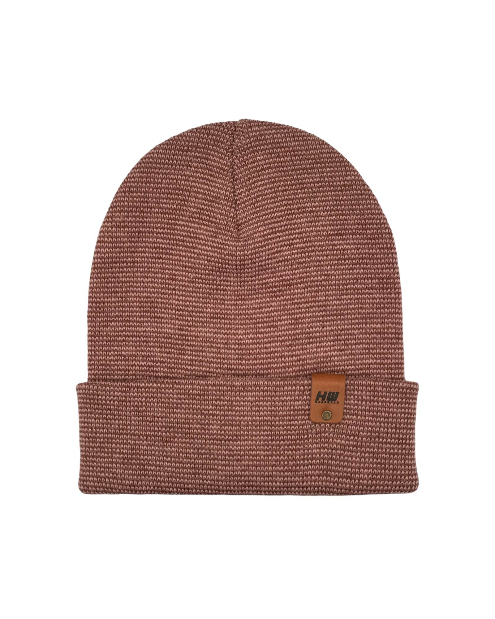 HAAKWEAR Classic Fusion Cuffed Beanie - Burgundy / Pink, Made in USA - HAAKWEAR USA