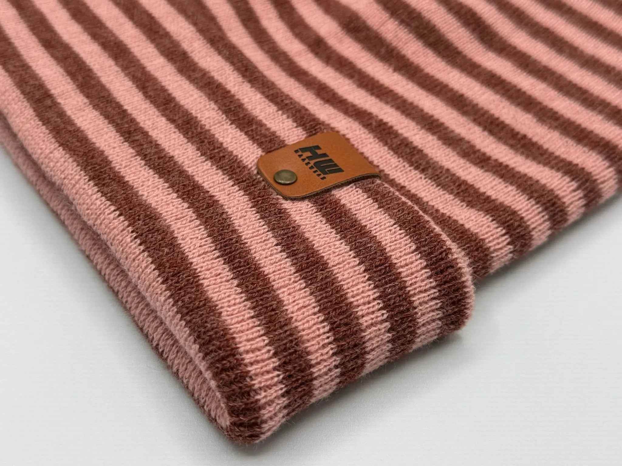 HAAKWEAR Classic RORO Cuffed Beanie / Hat - Burgundy / Pink, Made in USA - HAAKWEAR USA