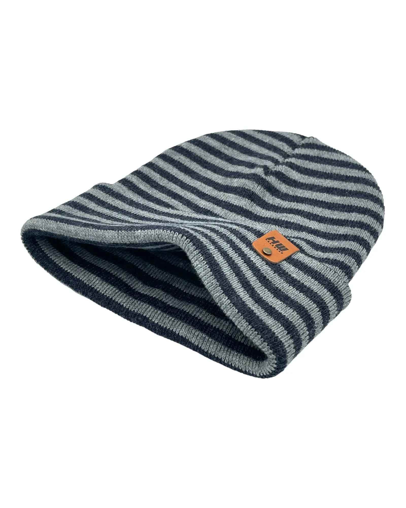 HAAKWEAR Classic RORO Cuffed Beanie / Hat - Gray / Denim, Made in USA - HAAKWEAR USA