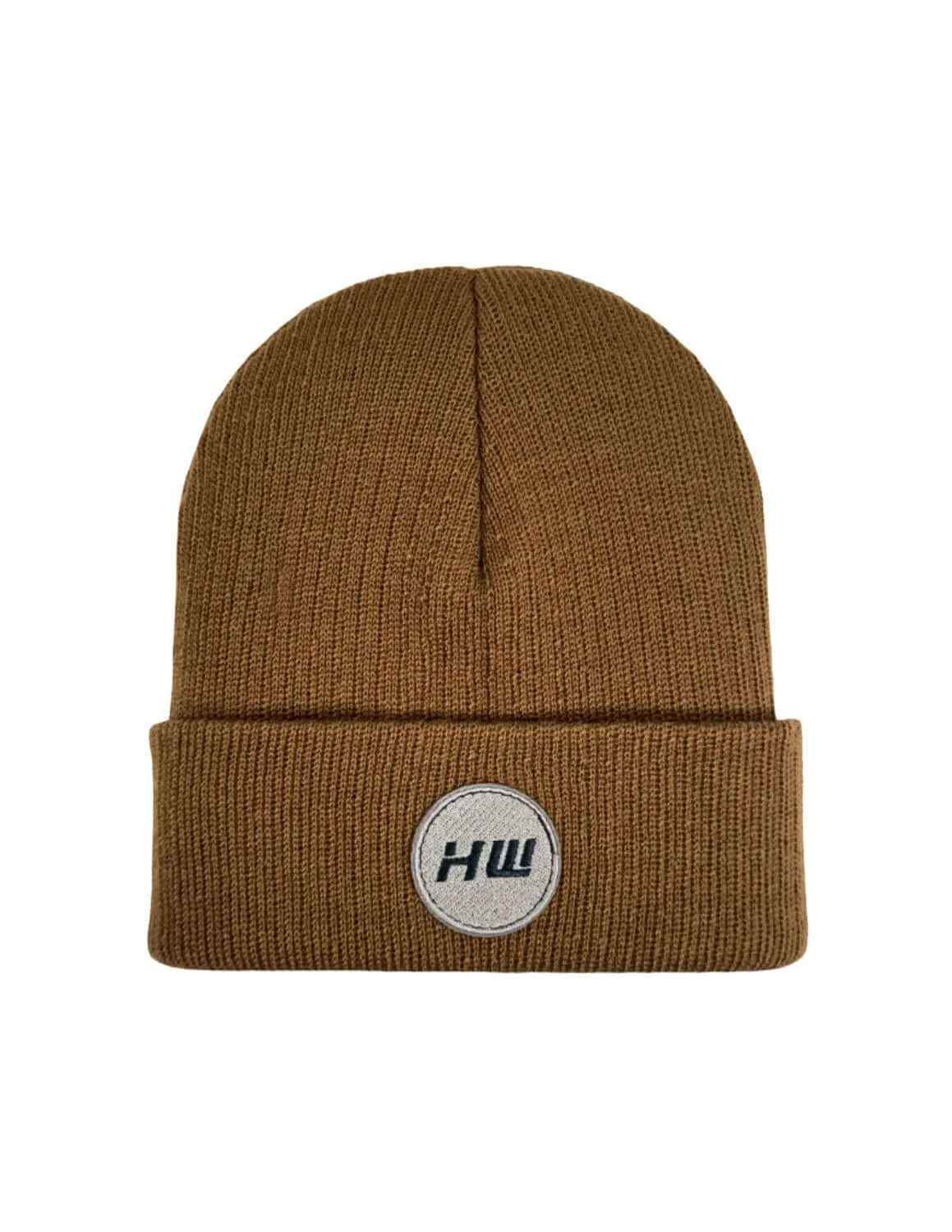 HAAKWEAR Cuffed Wide Ribbed Striped Beanie / Hat, Limited Edition - Made in USA Camel Brown - HAAKWEAR USA