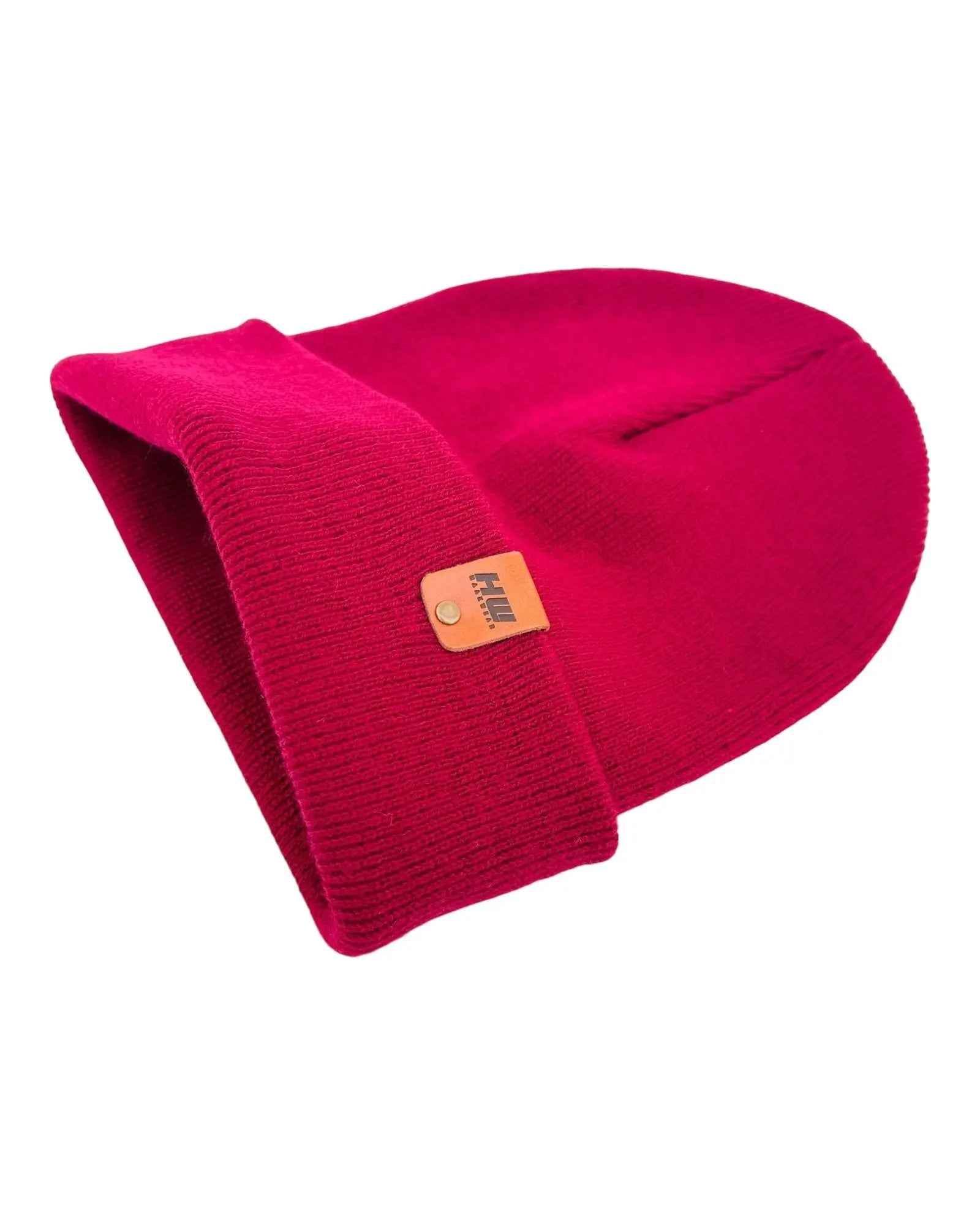 HAAKWEAR Knit Cuffed Classic Beanie / Hat - Burnt Maroon, Made in USA - HAAKWEAR USA