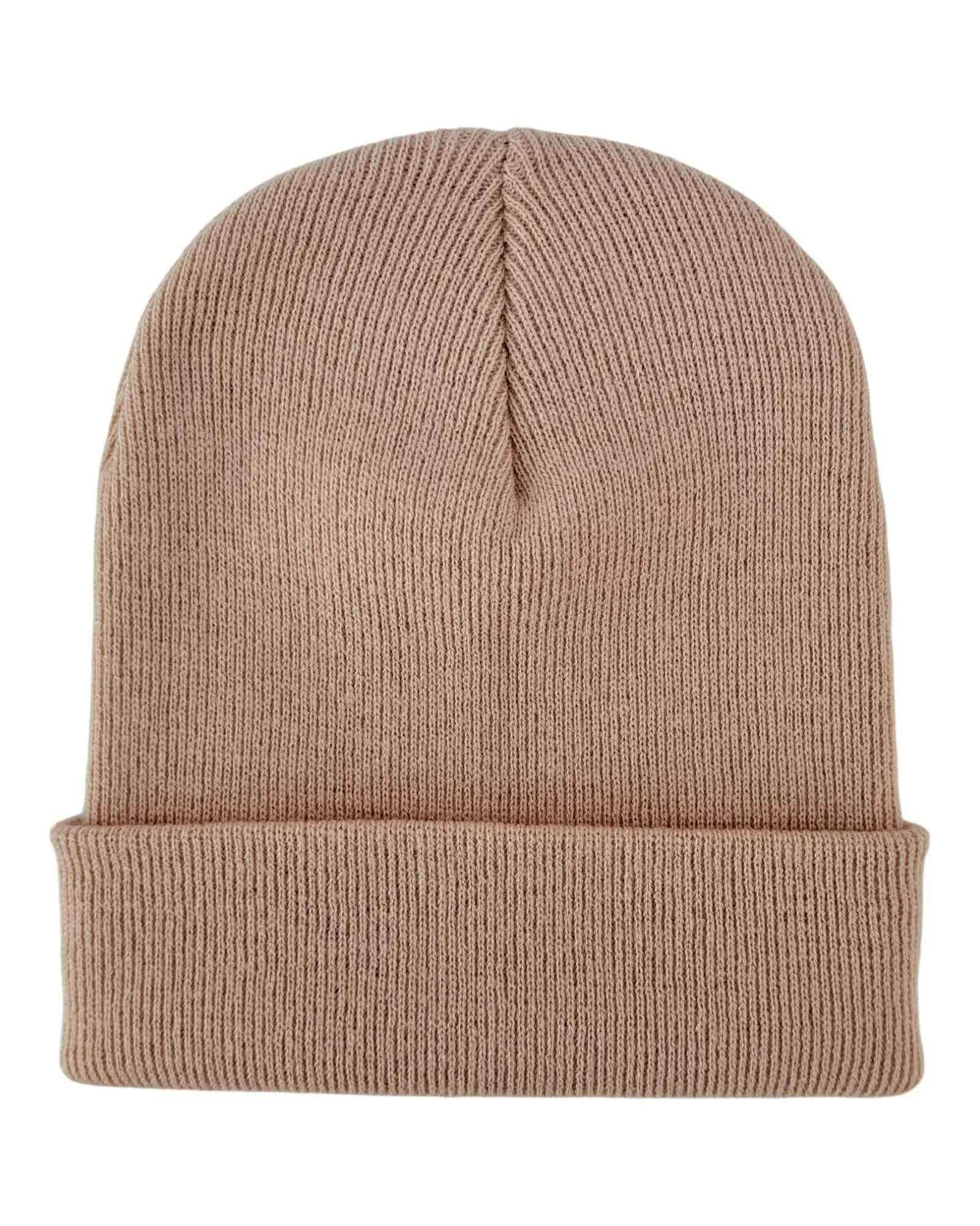 HAAKWEAR Knit Cuffed Classic Beanie / Hat - Dune Beige, Made in USA - HAAKWEAR USA