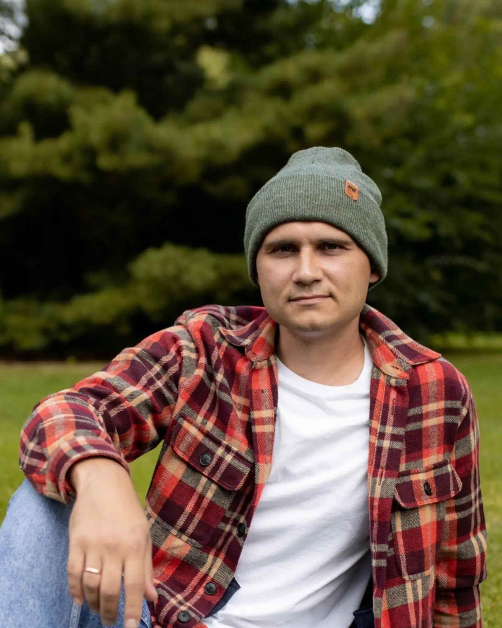 HAAKWEAR Knit Cuffed Classic Beanie / Hat - Forest Green, Made in USA - HAAKWEAR USA