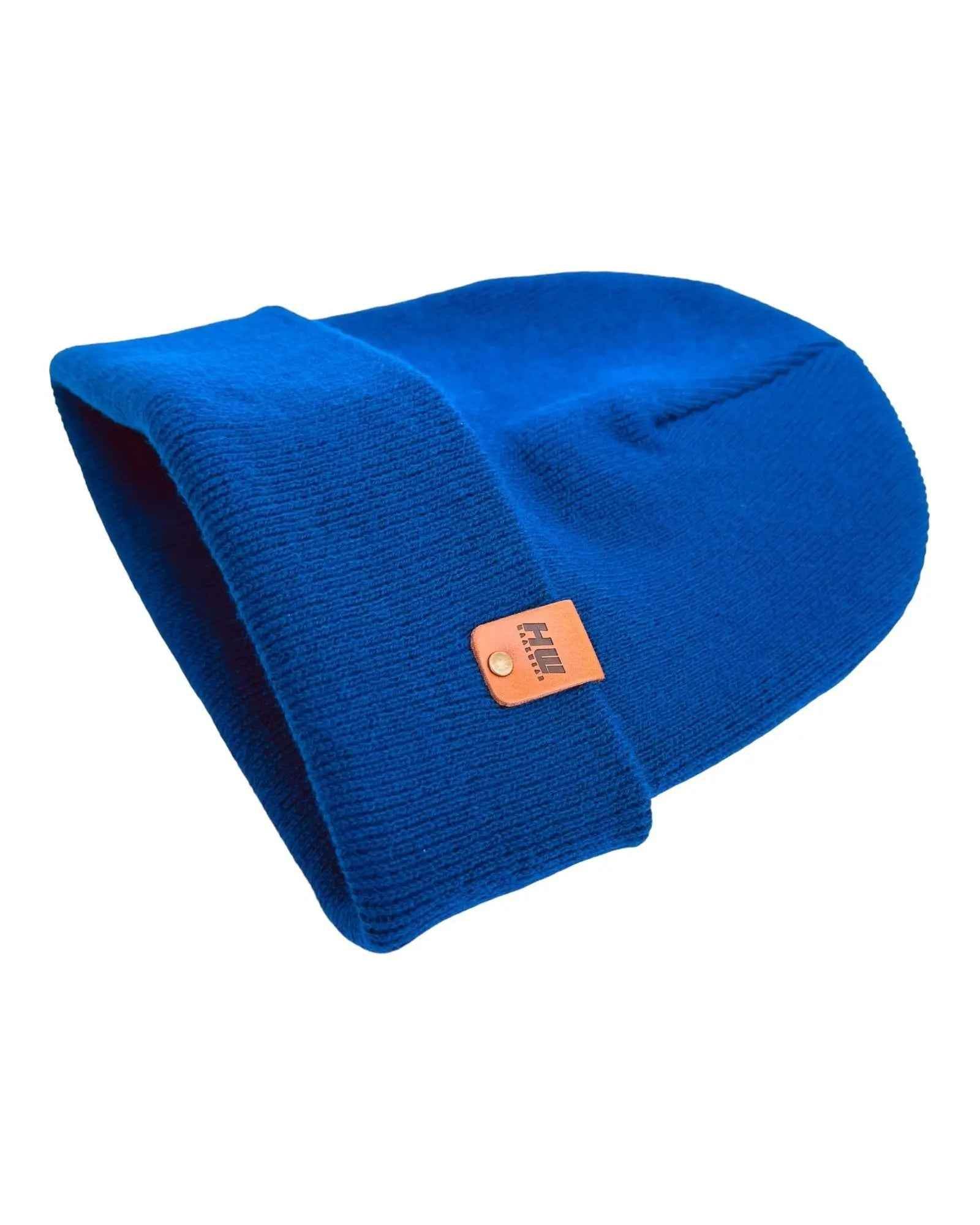 HAAKWEAR Knit Cuffed Classic Beanie / Hat - Sapphire Blue, Made in USA - HAAKWEAR USA