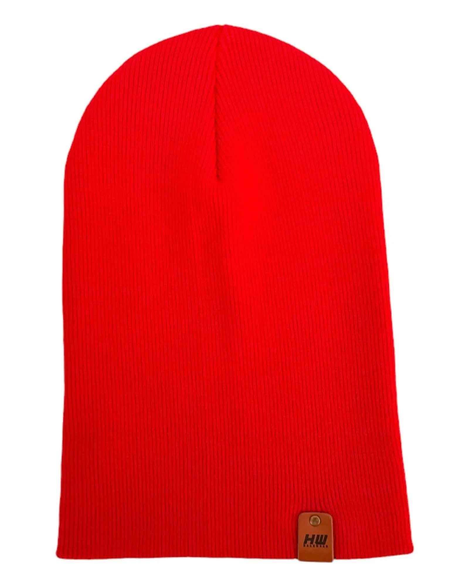 HAAKWEAR Knit Cuffed Classic Beanie / Hat - Scarlet Red, Made in USA - HAAKWEAR USA