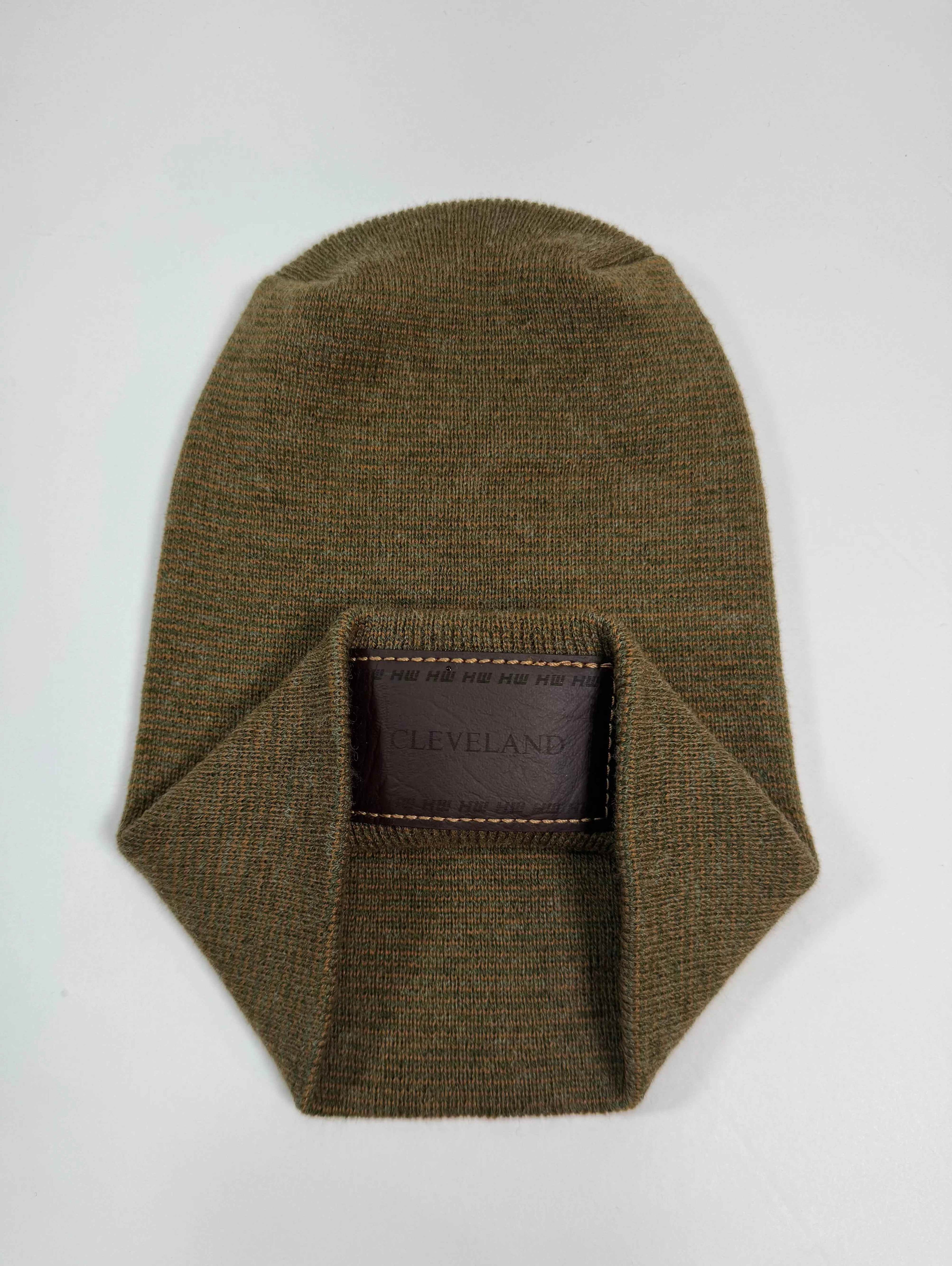 Haakwear Cleveland H Stitch Cuffed Beanie - Made in USA Hats (Limited Edition) - Brown / Green Fusion - HAAKWEAR USA