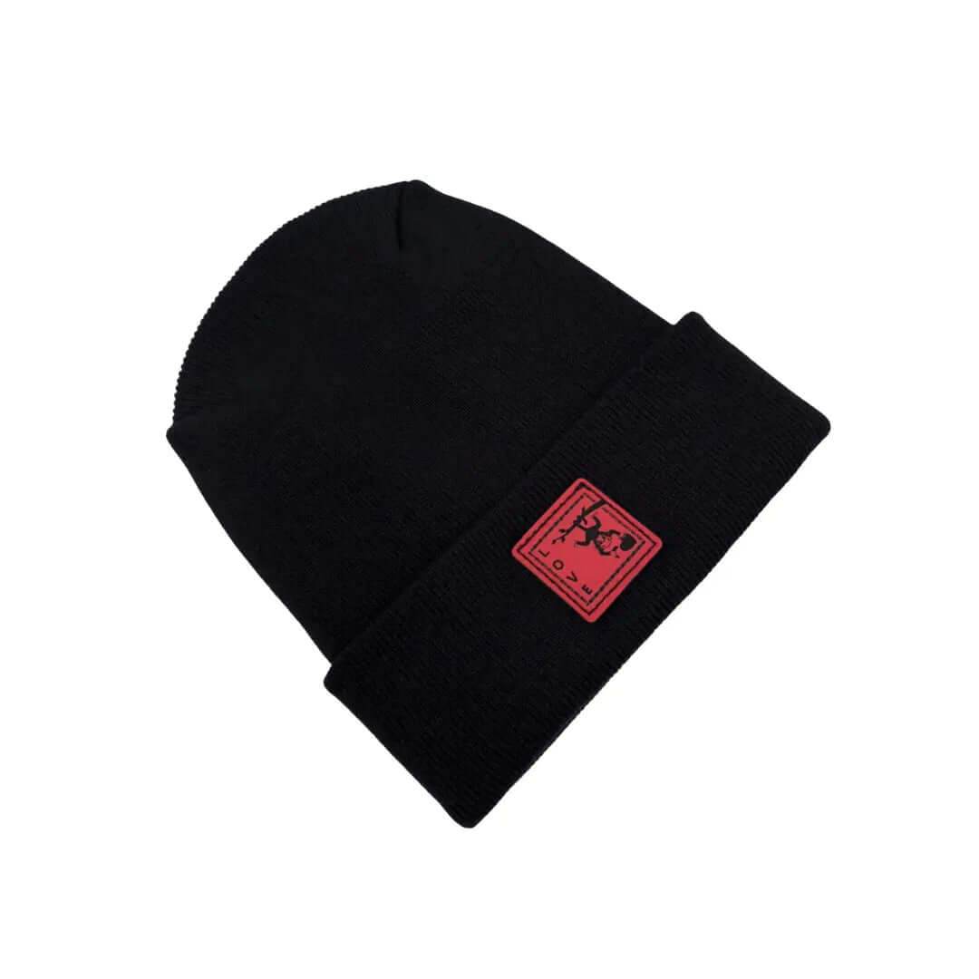 Haakwear Exclusive Love-Inspired H-Stitch Beanie – Limited Edition Black Hat with Love Monkey - HAAKWEAR USA