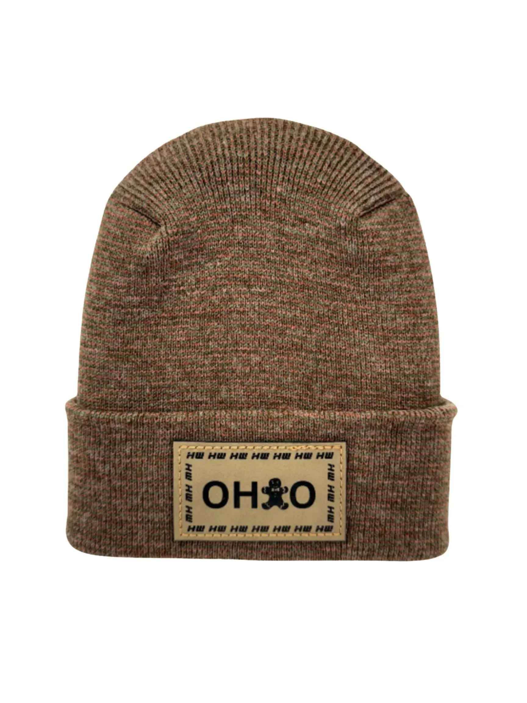 Haakwear H-Stitch Beanie Ohio, The Brown's Cookie Edition - Exclusive Christmas Hat Collection Burgundy / Green Fusion - HAAKWEAR USA