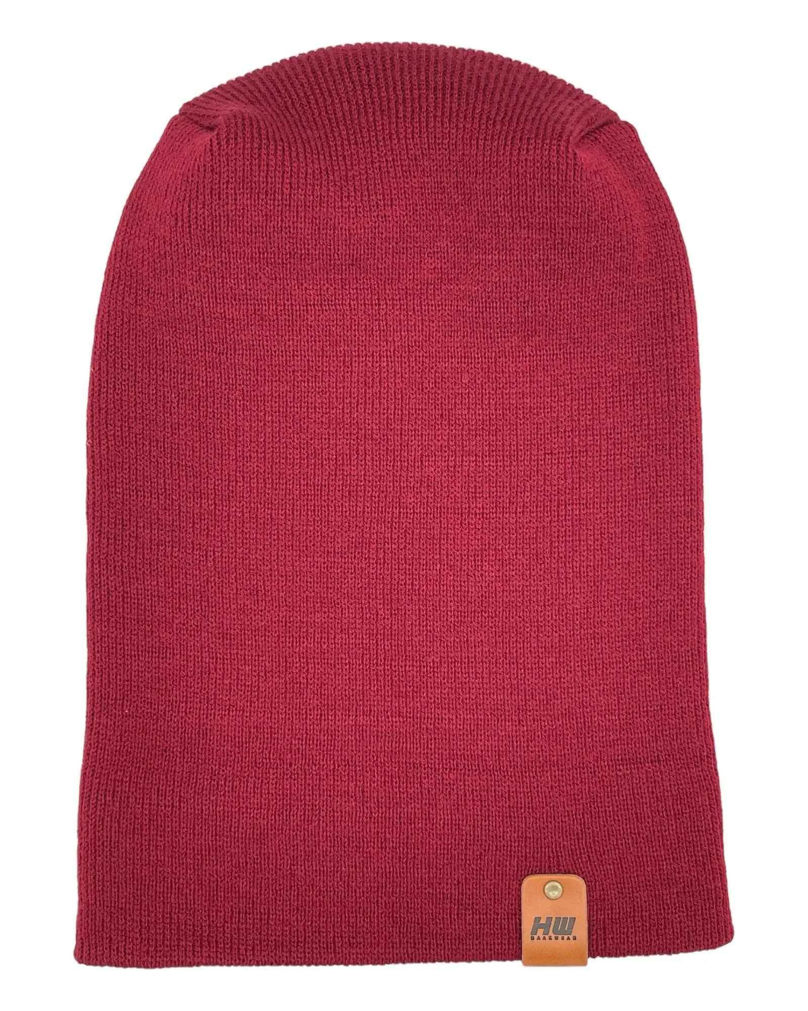 NEW HAAKWEAR H-Stitch Cuffed Beanie - Designed and Made in USA (Patented Design) - Burnt Maroon - HAAKWEAR USA