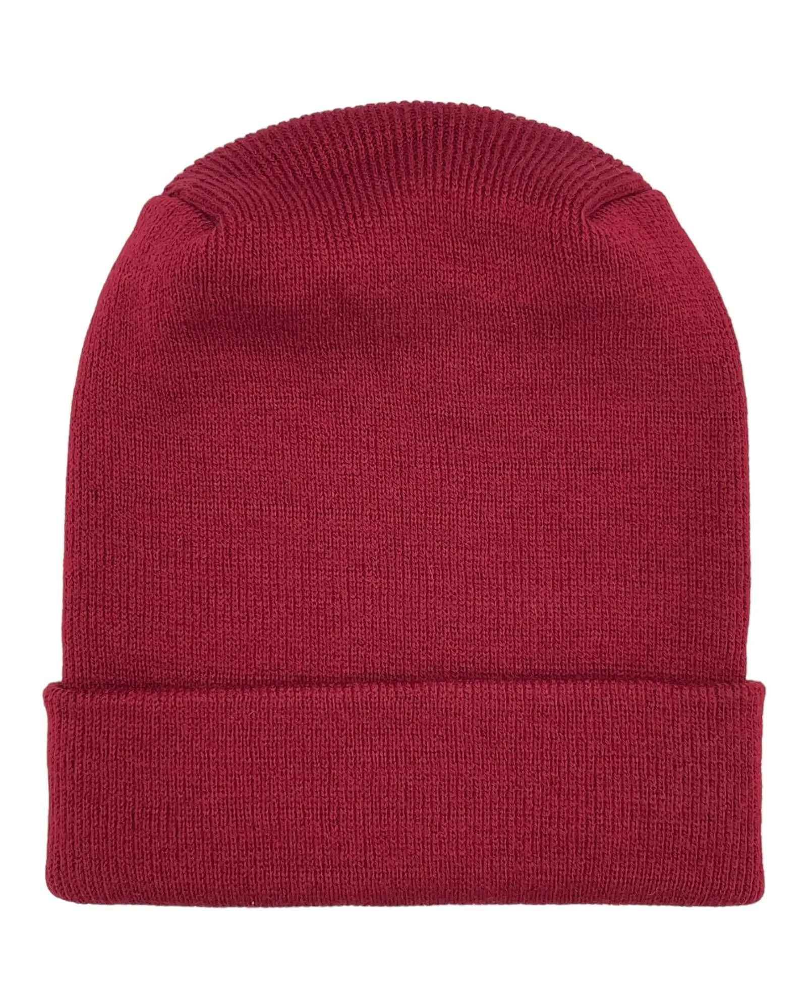 NEW HAAKWEAR H-Stitch Cuffed Beanie - Designed and Made in USA (Patented Design) - Burnt Maroon - HAAKWEAR USA