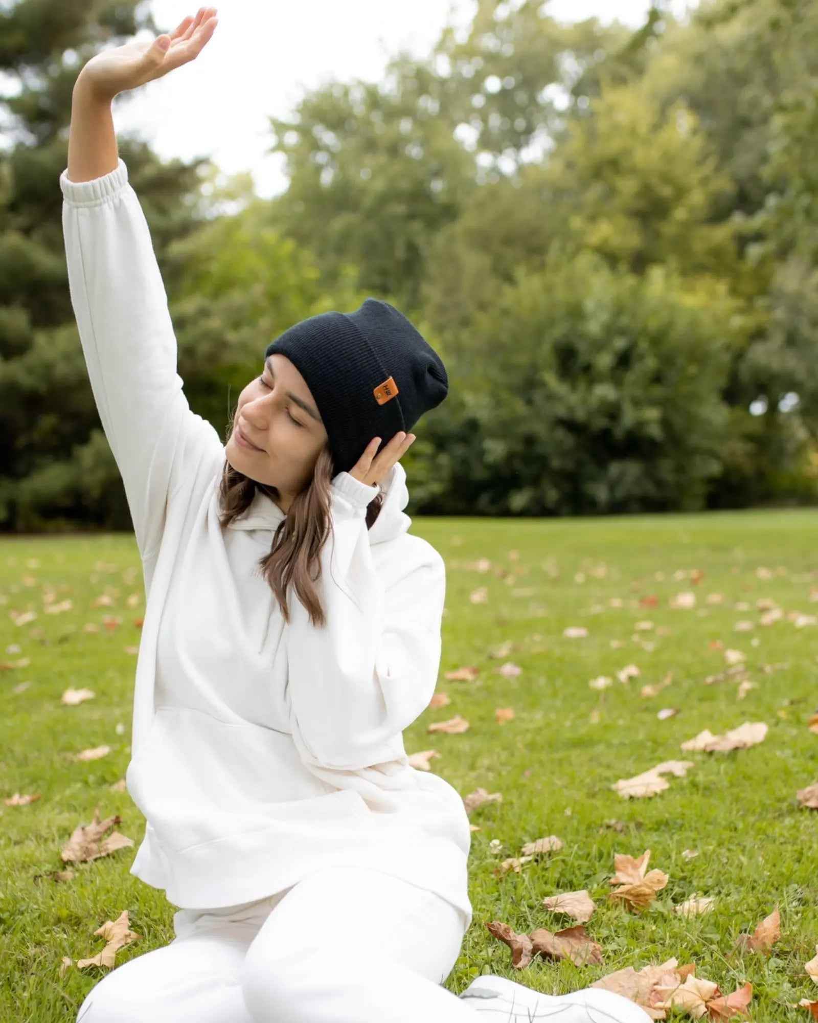 NEW HAAKWEAR H-Stitch Cuffed Beanie - Designed and Made in USA (Patented Design) - Charcoal Black - HAAKWEAR USA