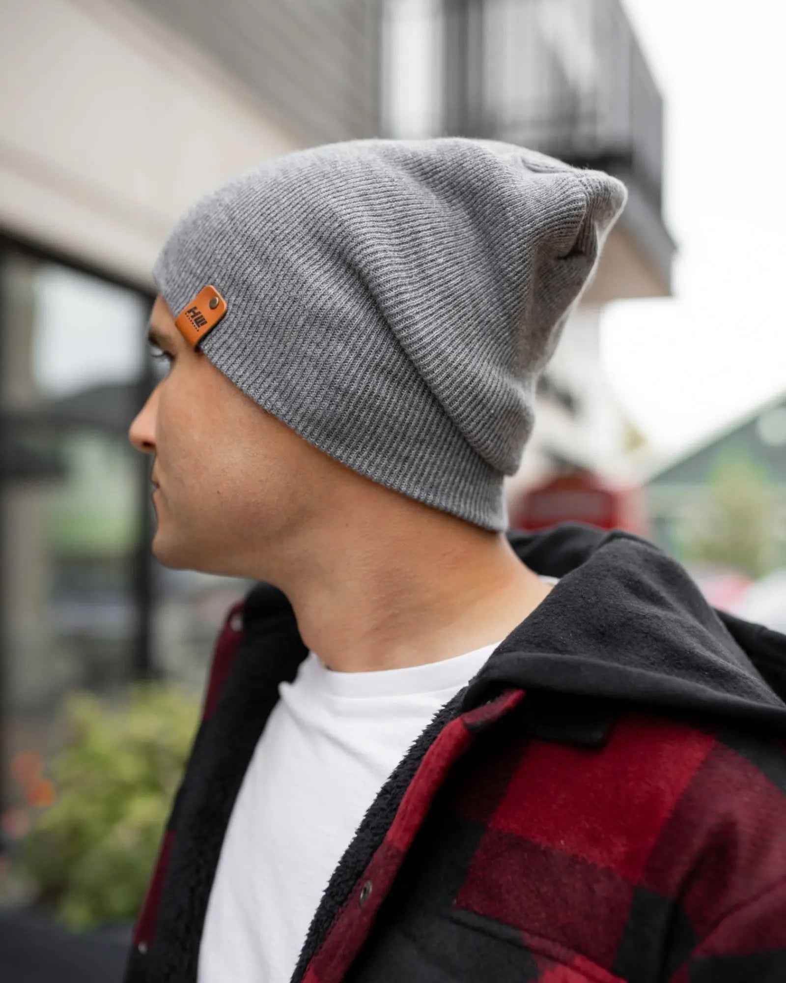 NEW HAAKWEAR H-Stitch Cuffed Beanie - Designed and Made in USA (Patent Pending Design) - Koala Gray - HAAKWEAR USA