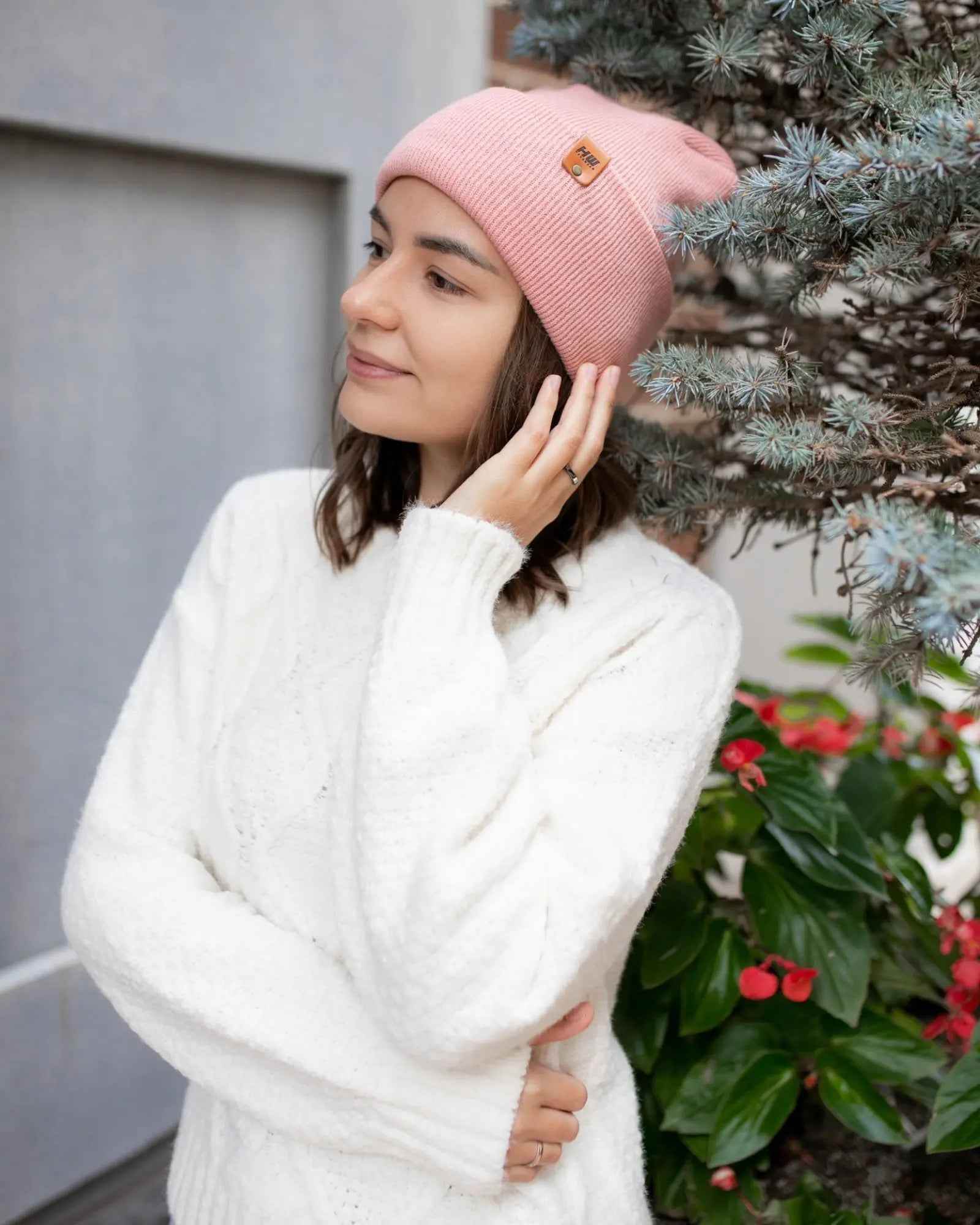 NEW HAAKWEAR H-Stitch Cuffed Beanie - Designed and Made in USA (Patented Design) - Pearl Pink - HAAKWEAR USA