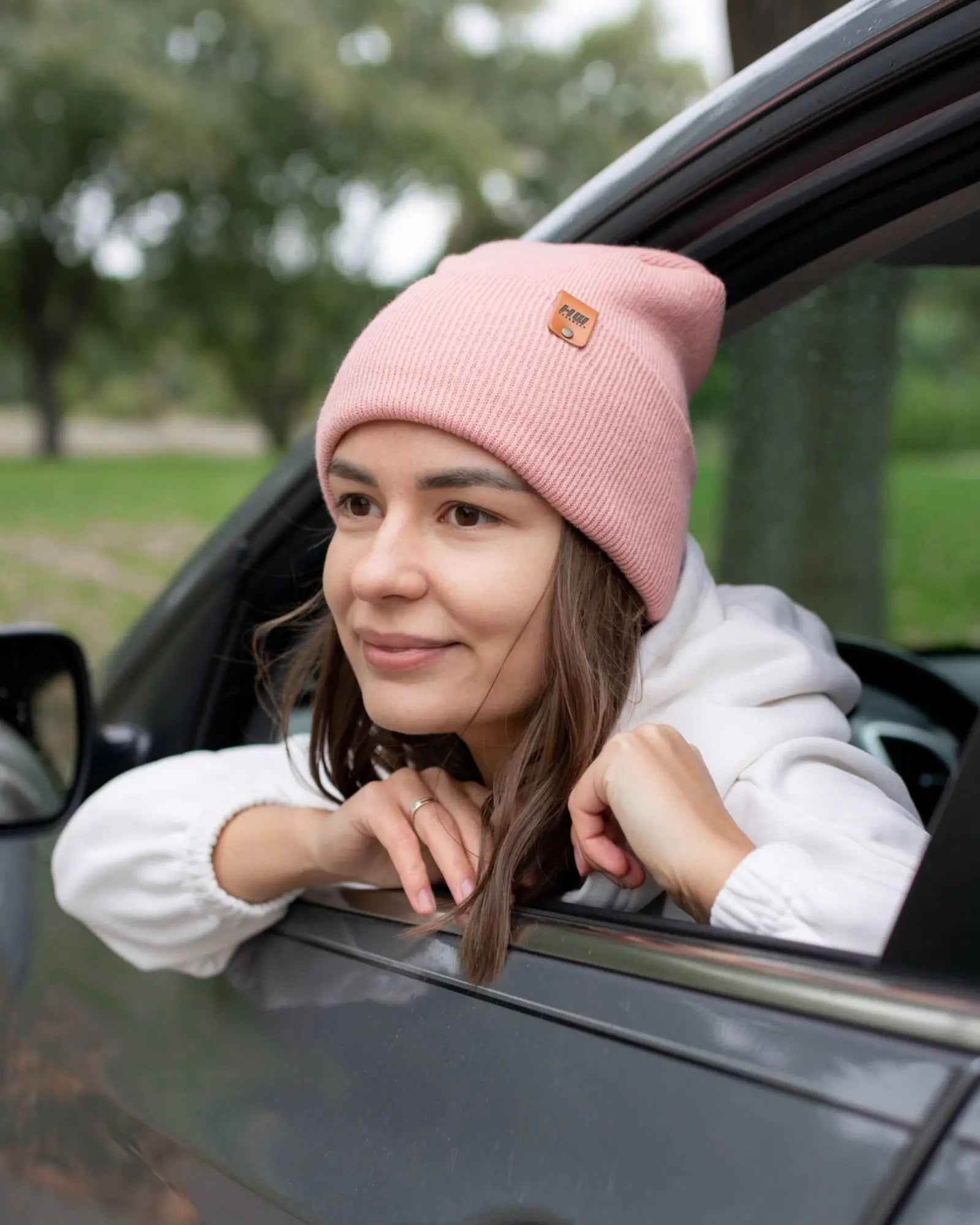NEW HAAKWEAR H-Stitch Cuffed Beanie - Designed and Made in USA (Patented Design) - Pearl Pink - HAAKWEAR USA