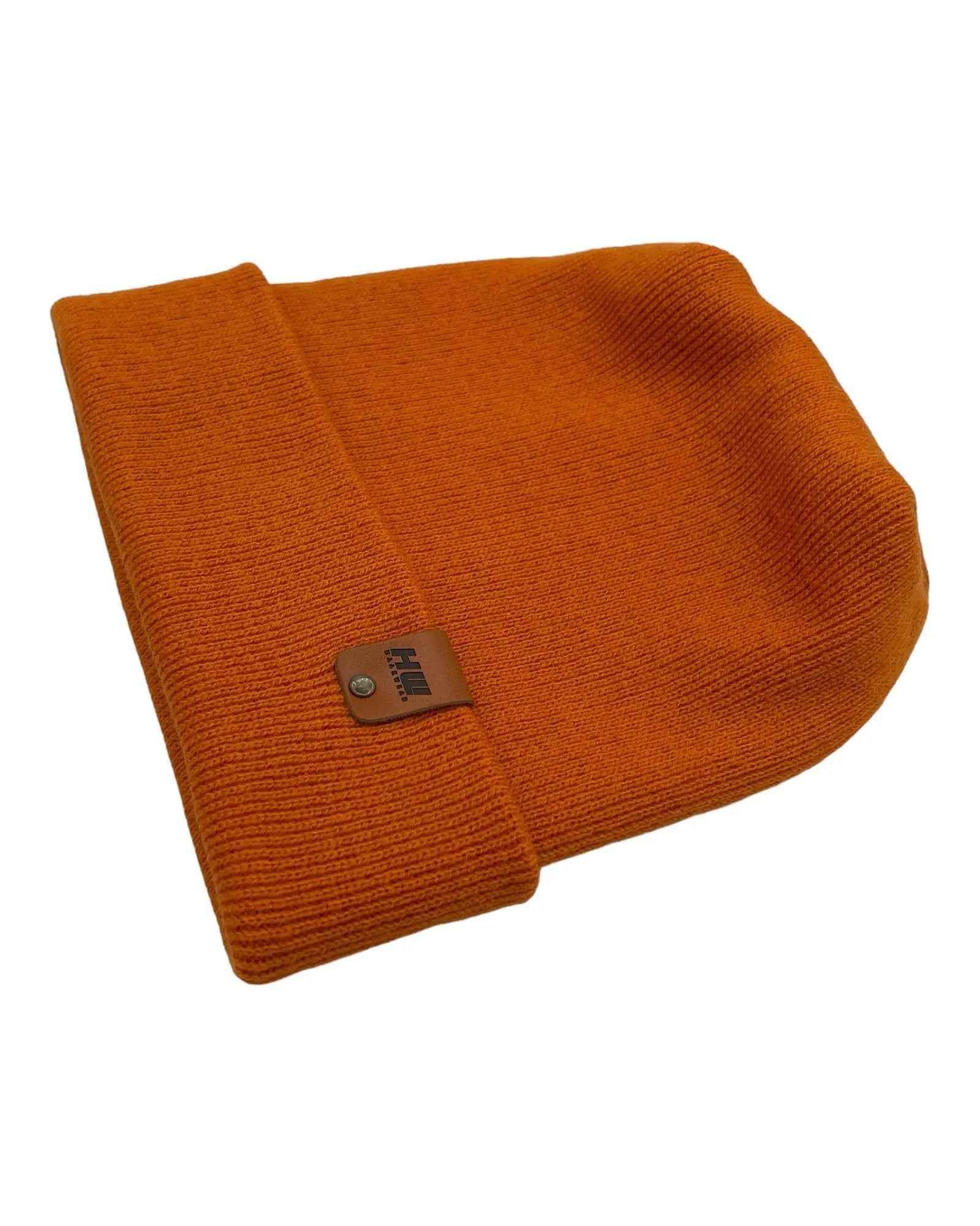 NEW HAAKWEAR H-Stitch Cuffed Beanie - Designed and Made in USA (Patented Design) - Tiger Orange - HAAKWEAR USA