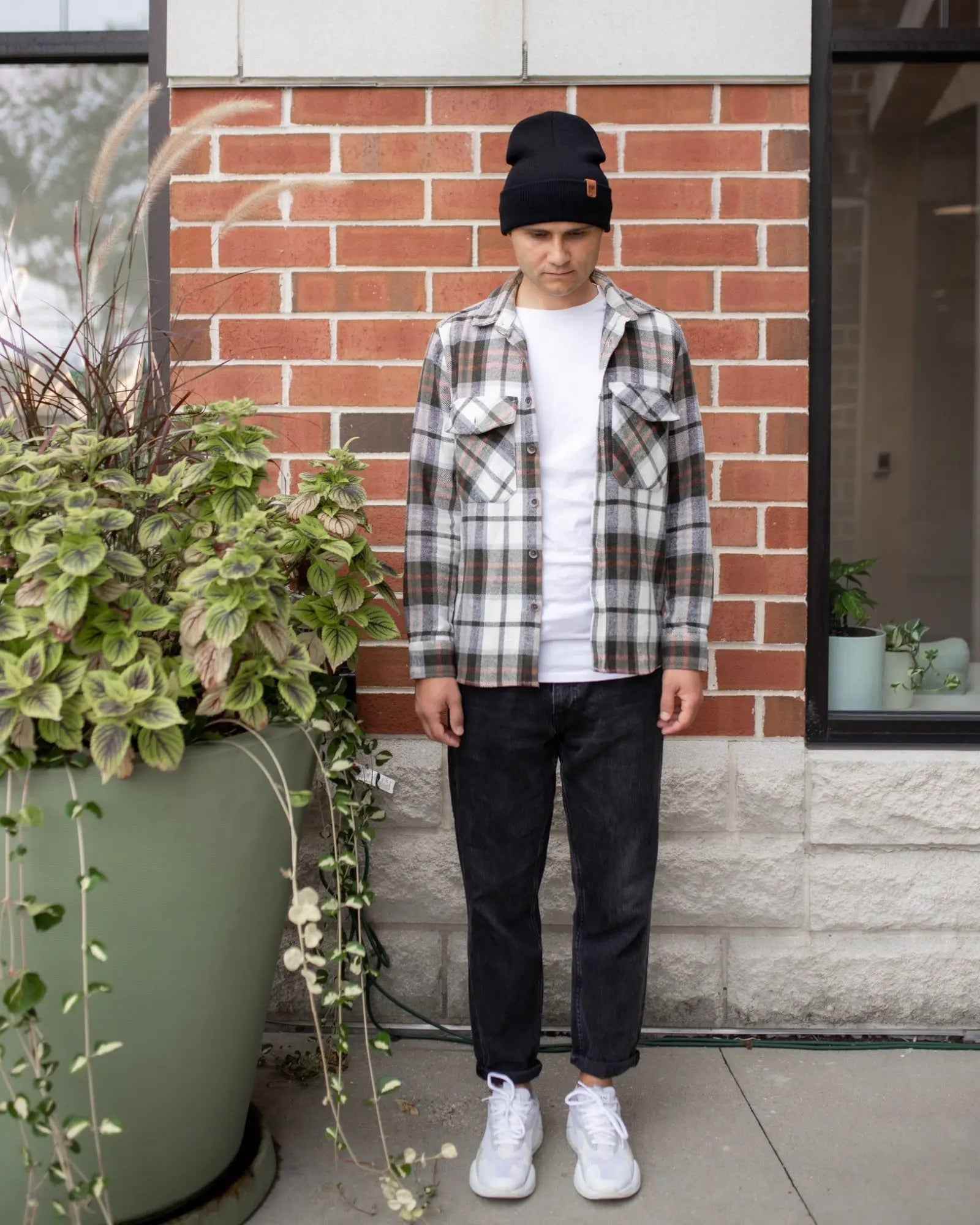 HAAKWEAR Midnight Black Beanie Hat - Classic Cuffed Knit - Made in USA - HAAKWEAR USA