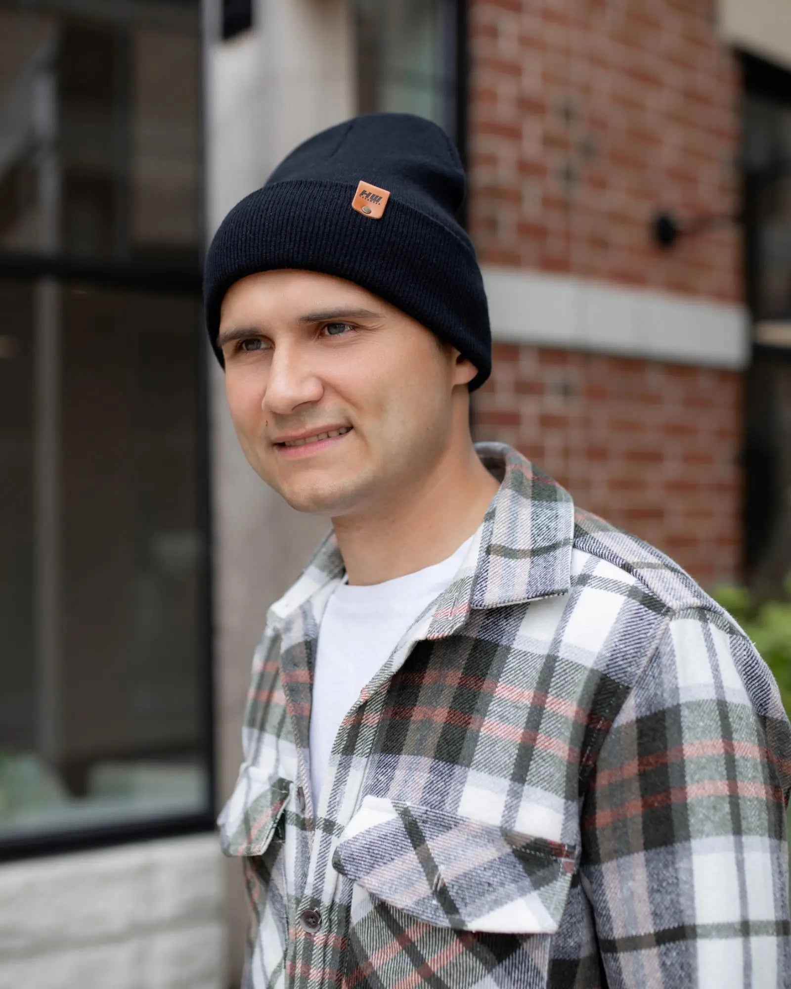 HAAKWEAR Midnight Black Beanie Hat - Classic Cuffed Knit - Made in USA - HAAKWEAR USA