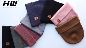 HAAKWEAR Beanie Made in USA - Classic Charcoal Black Knit Cuffed Hat.