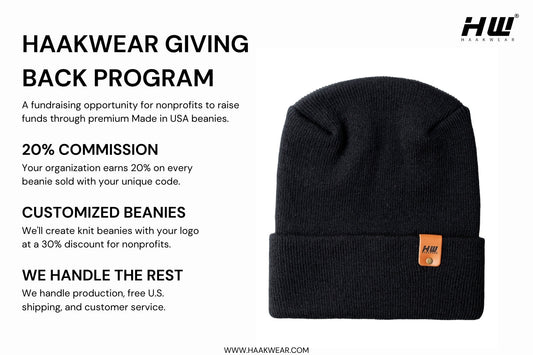 A Simple Way for Nonprofits to Raise Funds: Inside the Haakwear Giving Back Program - HAAKWEAR USA - Made in USA Beanies