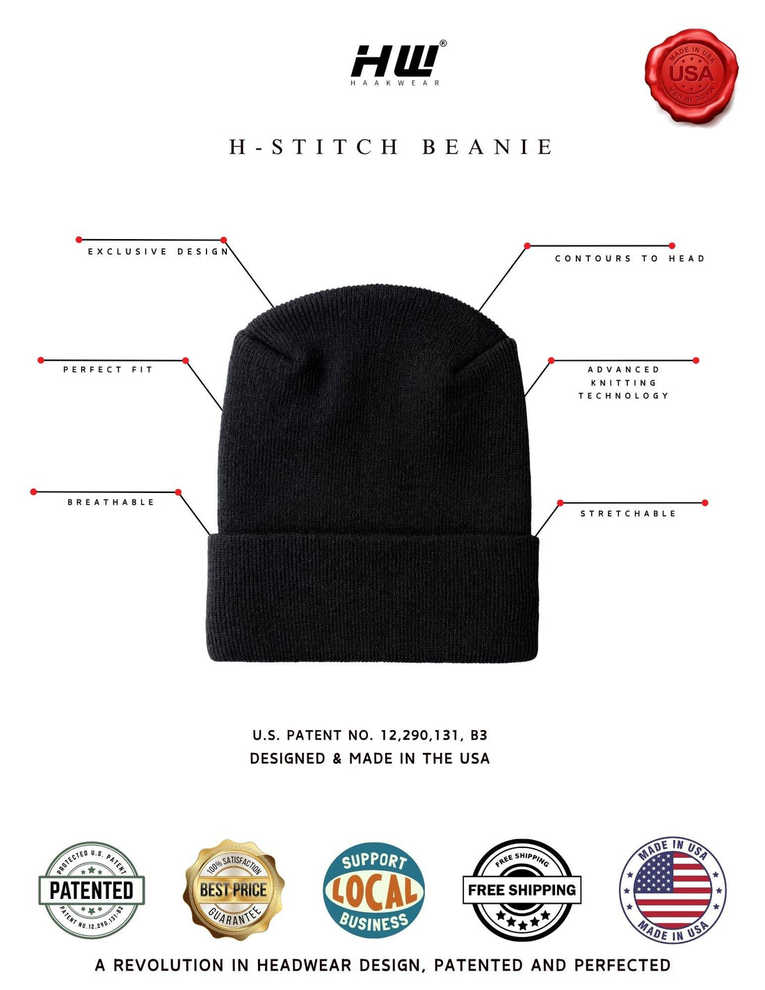 Best Beanie Ever Made - HAAKWEAR USA - Made in USA Beanies