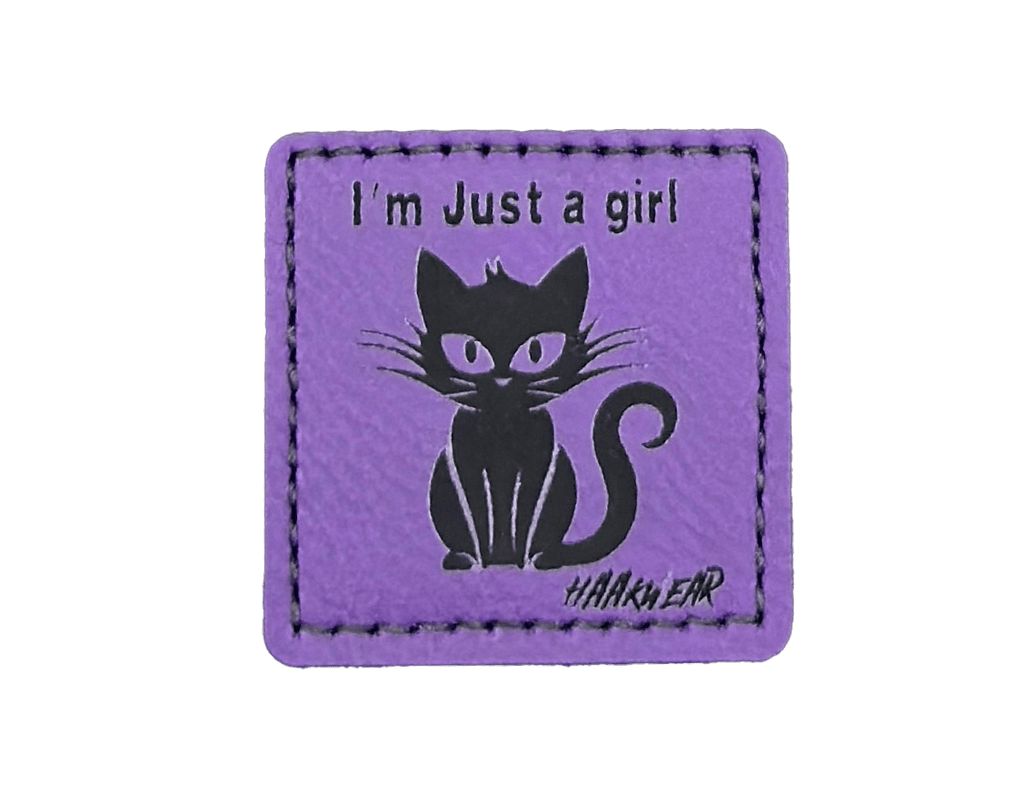 Halloween Beanie – “I’m Just a Girl” Cat Patch, Haakwear Exclusive | Made in USA - HAAKWEAR USA