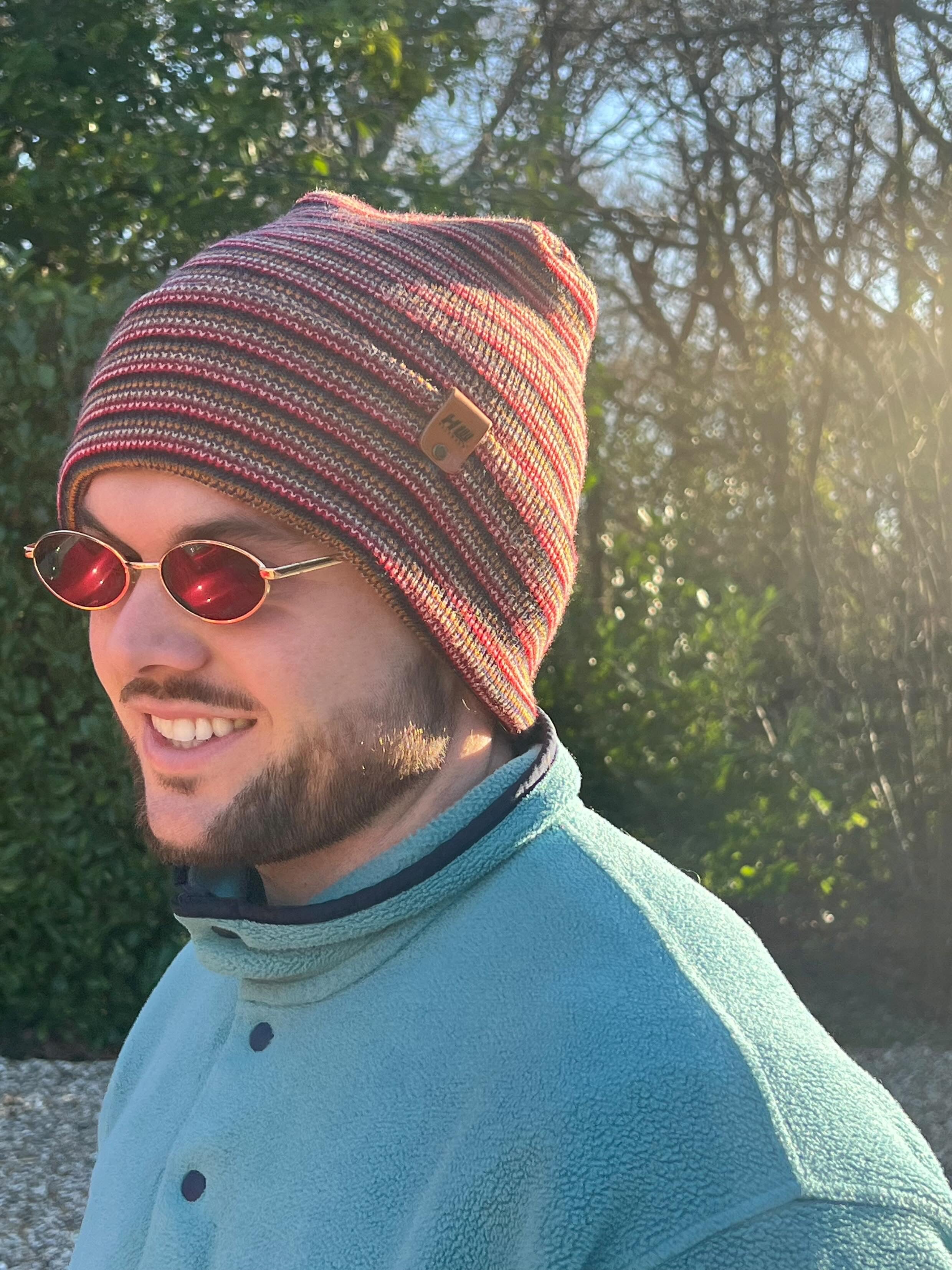 H-Stitch Beanie, Multi Color Knit Winter Hat- Made in USA