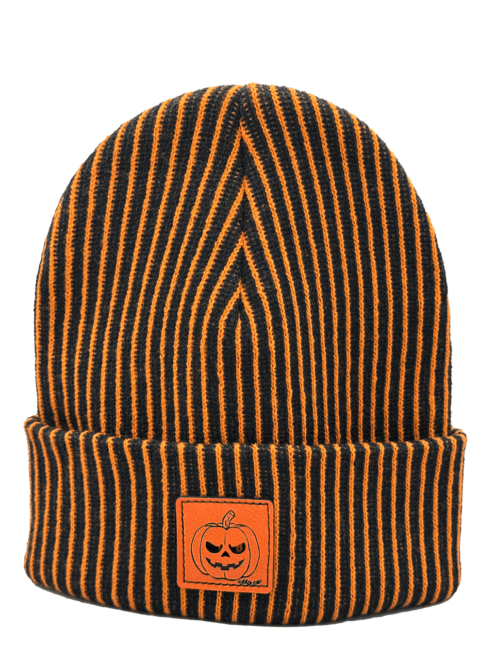 Halloween Beanie – Striped Black & Orange Pumpkin Patch, Haakwear Exclusive | Made in USA - HAAKWEAR USA