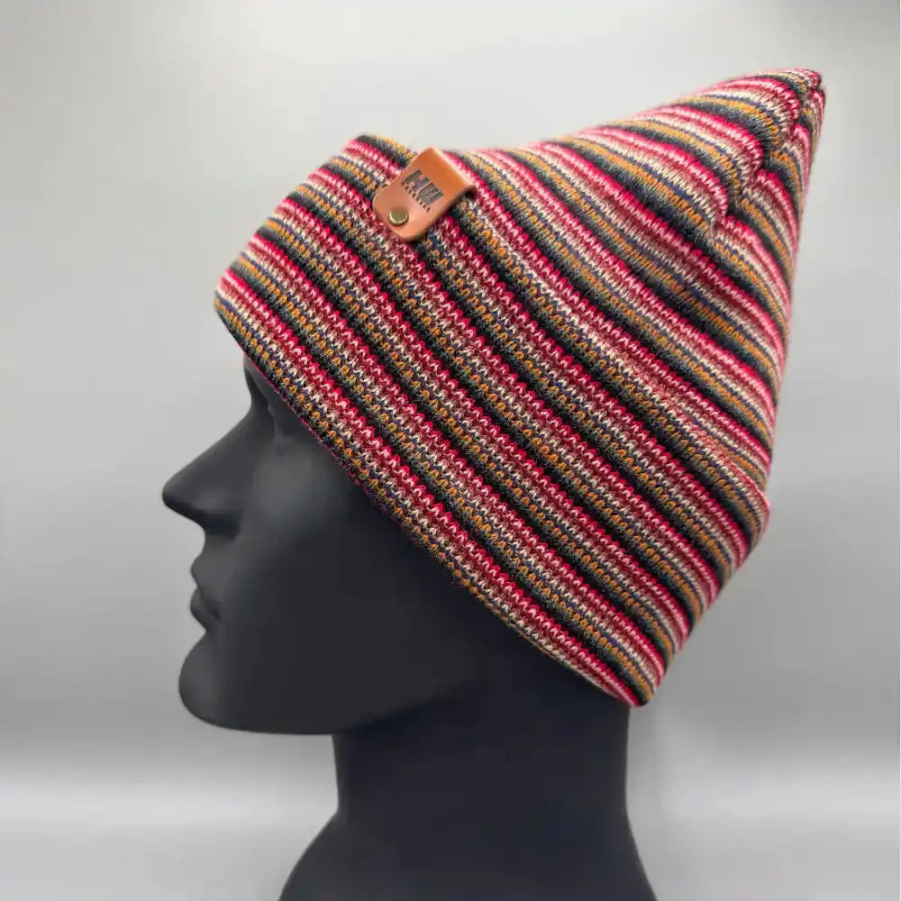 Haakwear Traditional Stitch Beanie, Multi Color Knit Winter Hat, Made in USA - HAAKWEAR USA - Made in USA Beanies Beanie Classic Cuffed Beanie, Multi Color Knit Winter Hats Haakwear