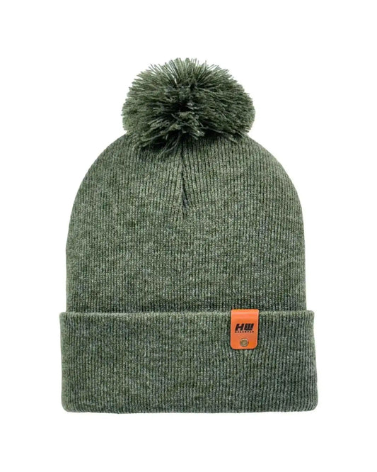 CPP1 HAAKWEAR PomPom Beanie - Made in USA - Forest Green - HAAKWEAR USA Beanie Classic Cuffed Pom Pom Beanie, Forest Green Haakwear