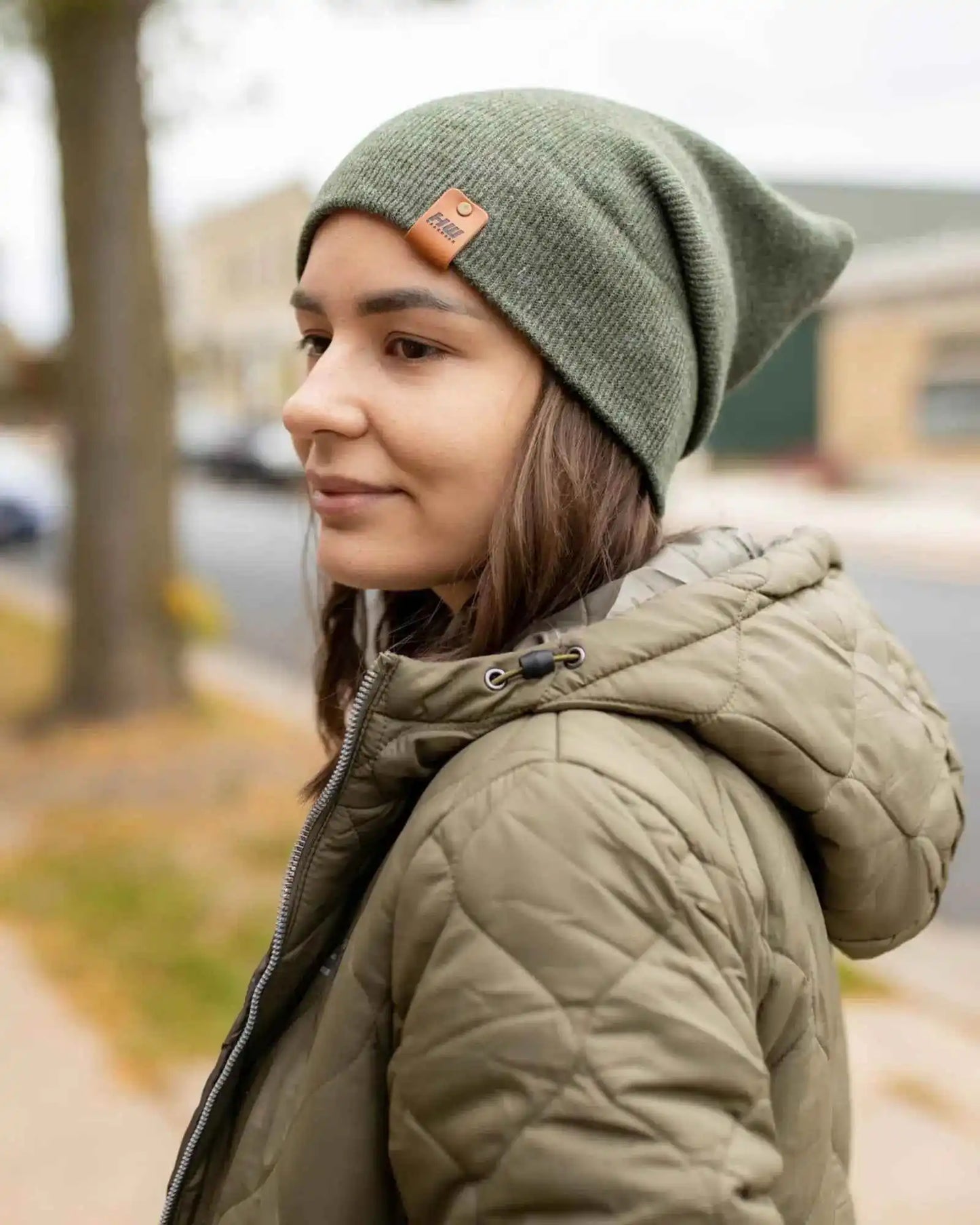 NEW HAAKWEAR H-Stitch Cuffed Beanie - Designed and Made in USA (Patened Design) - HAAKWEAR USA Beanie Patented H Stitch Cuffed Beanie, Forest Green Haakwear