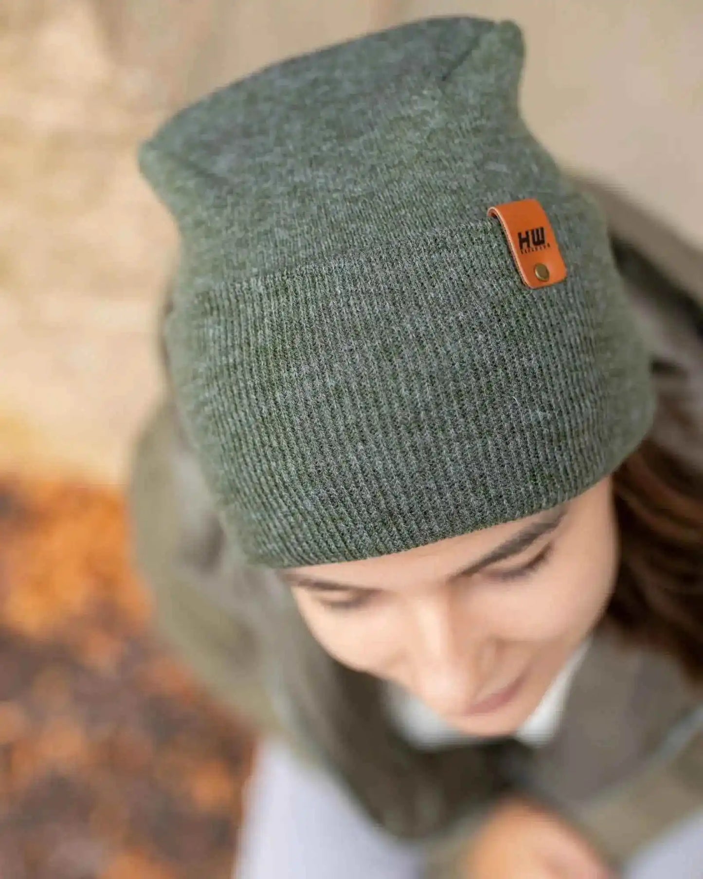 NEW HAAKWEAR H-Stitch Cuffed Beanie - Designed and Made in USA (Patented) - HAAKWEAR USA Beanie Patented H Stitch Cuffed Beanie, Forest Green Haakwear