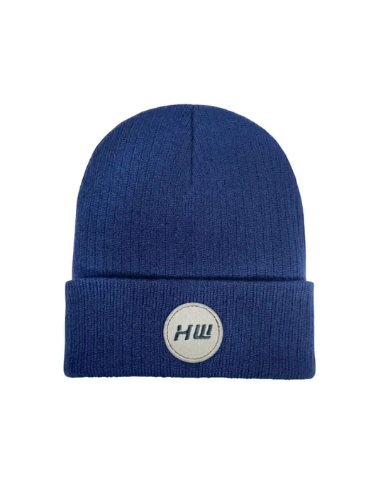 HAAKWEAR Cuffed Wide Ribbed Striped Beanie / Hat, Limited Edition - Made in USA Sapphire Blue - HAAKWEAR USA Beanie Cuffed Wide Ribbed, Classic Beanie, Sapphire Blue Haakwear