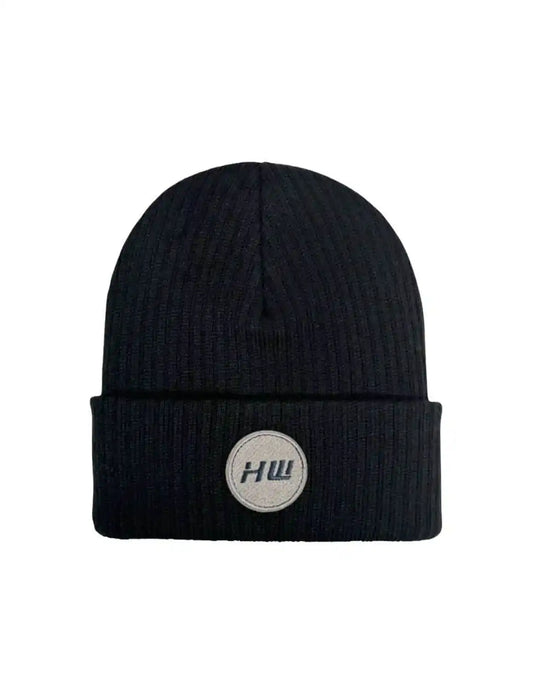 HAAKWEAR Cuffed Wide Ribbed Striped Beanie / Hat, Limited Edition - Made in USA Midnight Black - HAAKWEAR USA Beanie Cuffed Wide Ribbed, Classic Beanie, Black Haakwear