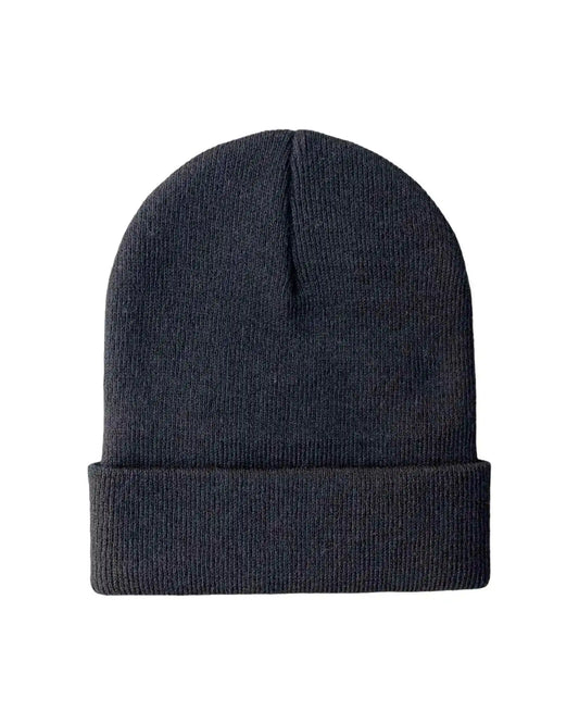 CS100 HAAKWEAR Traditional Silent Cuffed Beanie, Charcoal Black - HAAKWEAR USA Beanie Classic Silent Cuffed Beanie, Charcoal Black Haakwear