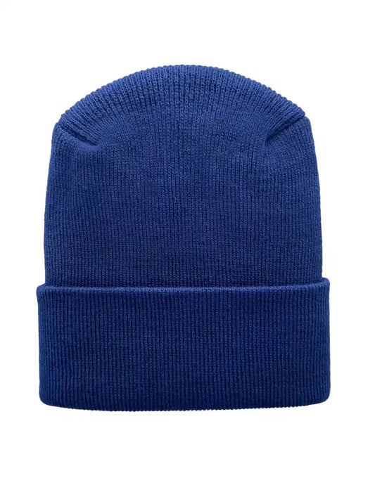Blue beanie on a white background Beanie Silent Luxury, Patented H Stitch Cuffed Beanie Haakwear