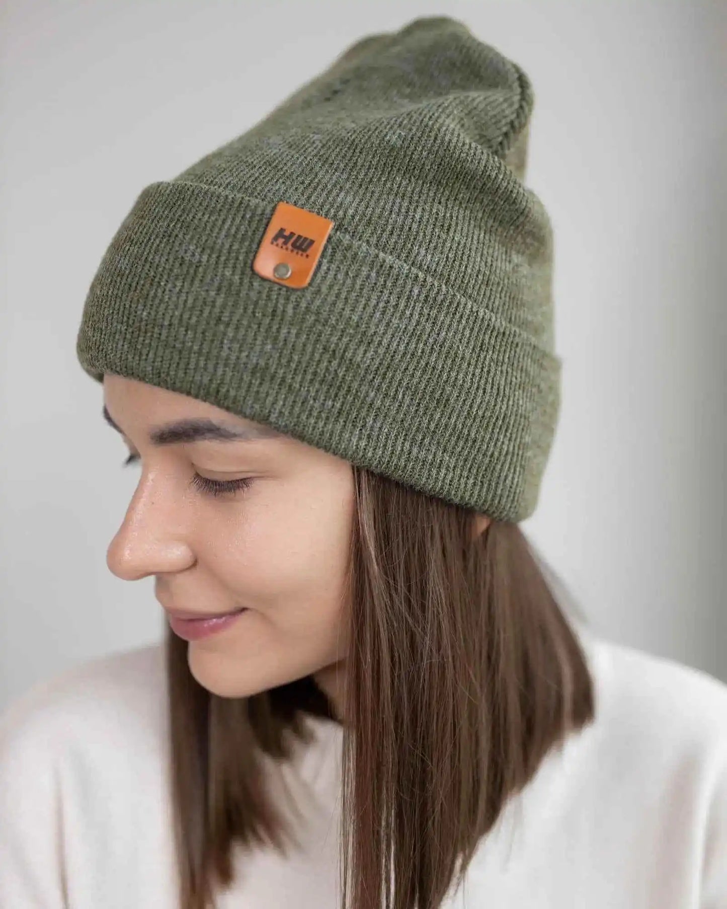 HAAKWEAR Knit Cuffed Classic Beanie / Hat - Forest Green, Made in USA - HAAKWEAR USA Beanie Classic Cuffed Beanie, Forest Green Haakwear