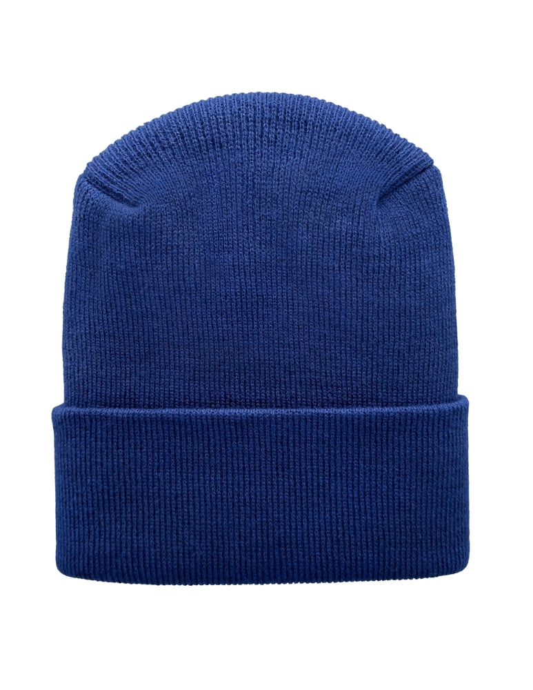 Blue beanie on a white background
