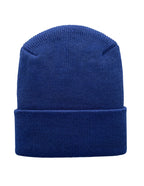 Blue beanie on a white background