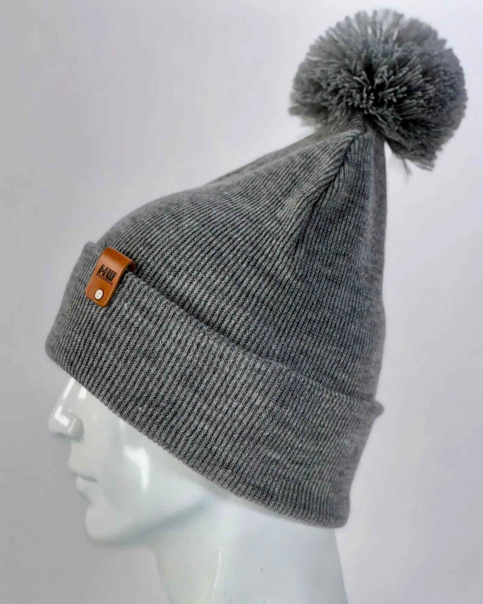 CPP1 HAAKWEAR PomPom Beanie - Made in USA - Koala Gray.