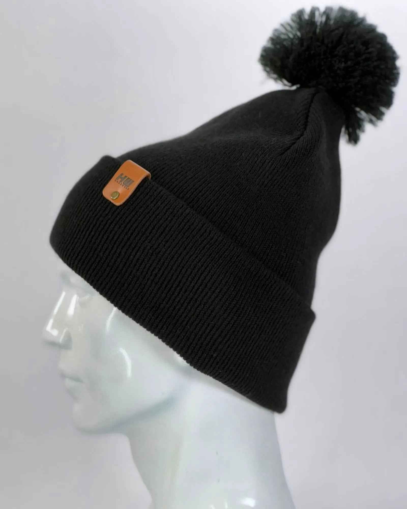 CPP1 HAAKWEAR PomPom Beanie - Made in USA - Midnight Black.