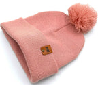CPP1 HAAKWEAR PomPom Beanie - Made in USA - Pearl Pink.