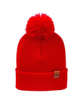 CPP1 HAAKWEAR PomPom Beanie - Made in USA - Scarlet Red - HAAKWEAR USA