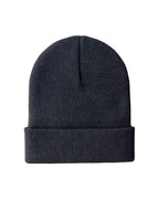 CS100 HAAKWEAR Traditional Silent Cuffed Beanie, Charcoal Black.