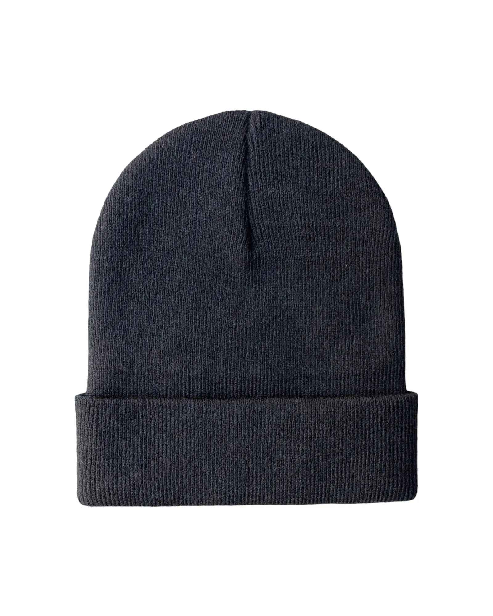 CS100 HAAKWEAR Traditional Silent Cuffed Beanie, Charcoal Black.
