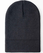 CS100 HAAKWEAR Traditional Silent Cuffed Beanie, Charcoal Black.